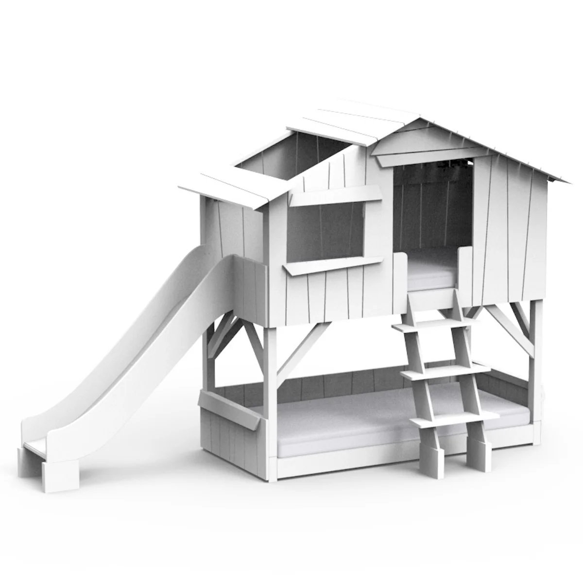Tree house Bunk Bed with Slide - Image 4