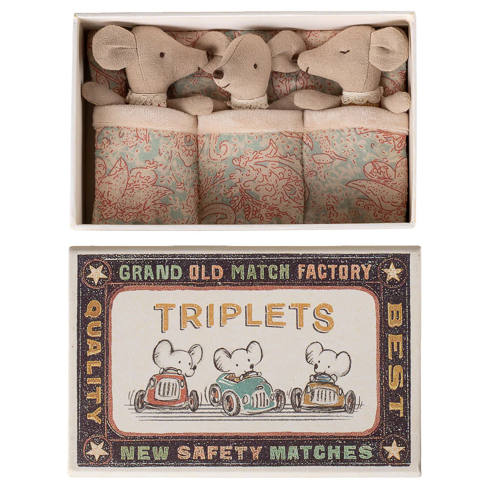Triplets Baby Mice in a Matchbox Checker - Image 2