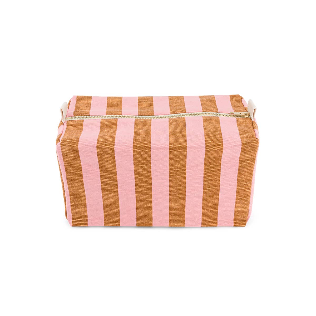 VIC TOILETRY BAG STRPES CARAMEL / STRAWBERRY: CARAMEL / STRAWBERRY / STRIPES / L13*W26*H12