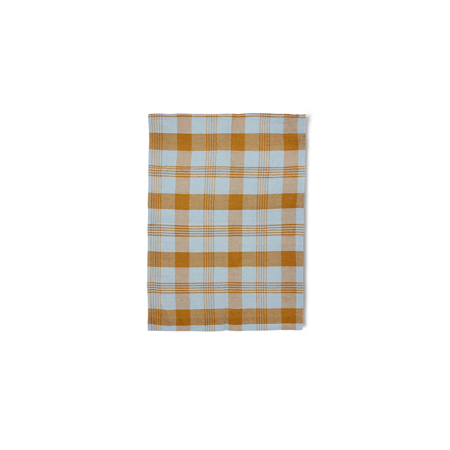 Vida Striped Tea Towel Amber/Blue 50cm x 70cm - Image 3