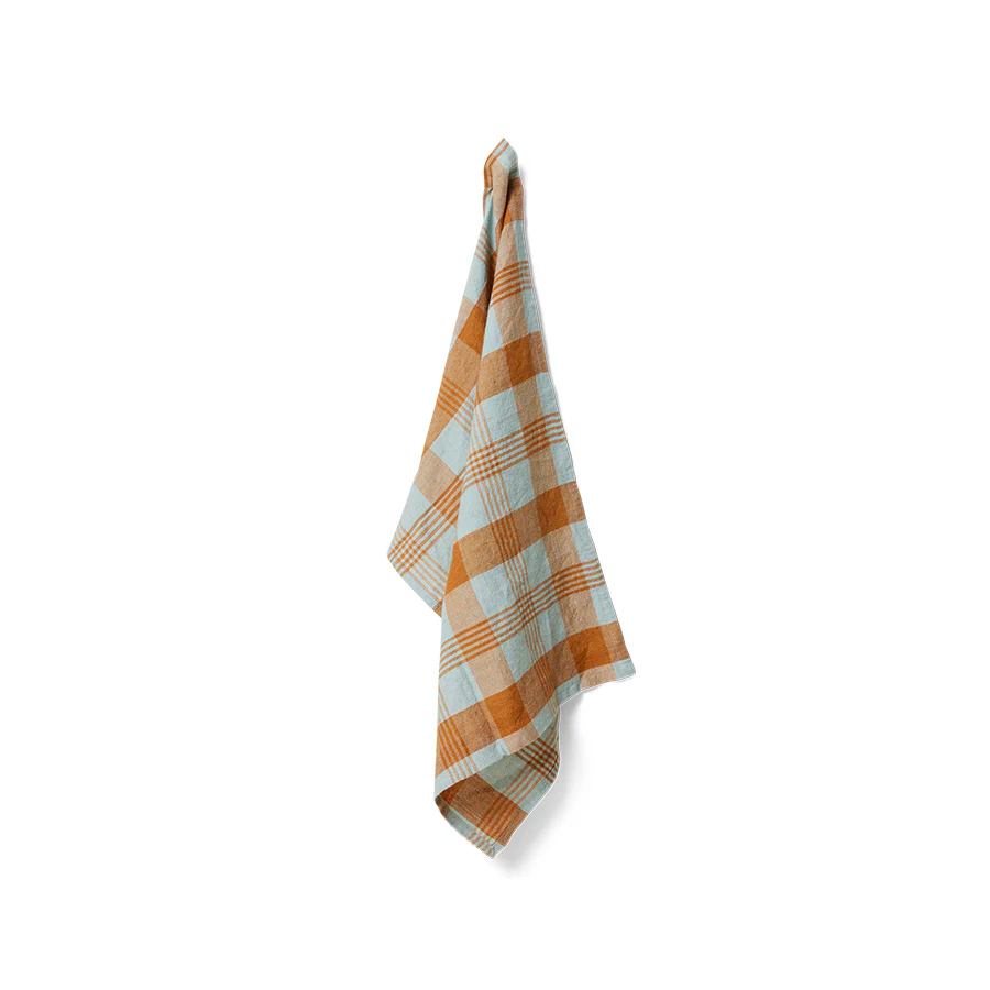 Vida Striped Tea Towel Amber/Blue 50cm x 70cm - Image 4