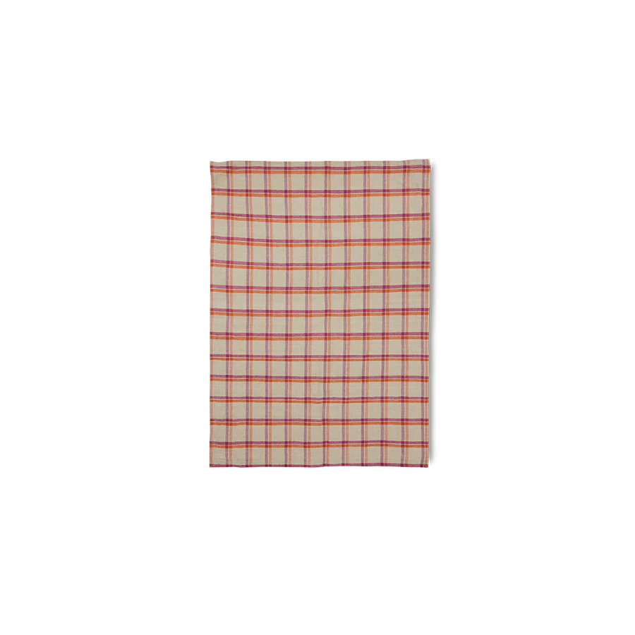 Vida Striped Tea Towel Strawberry/Cream 50cm x 70cm - Image 4