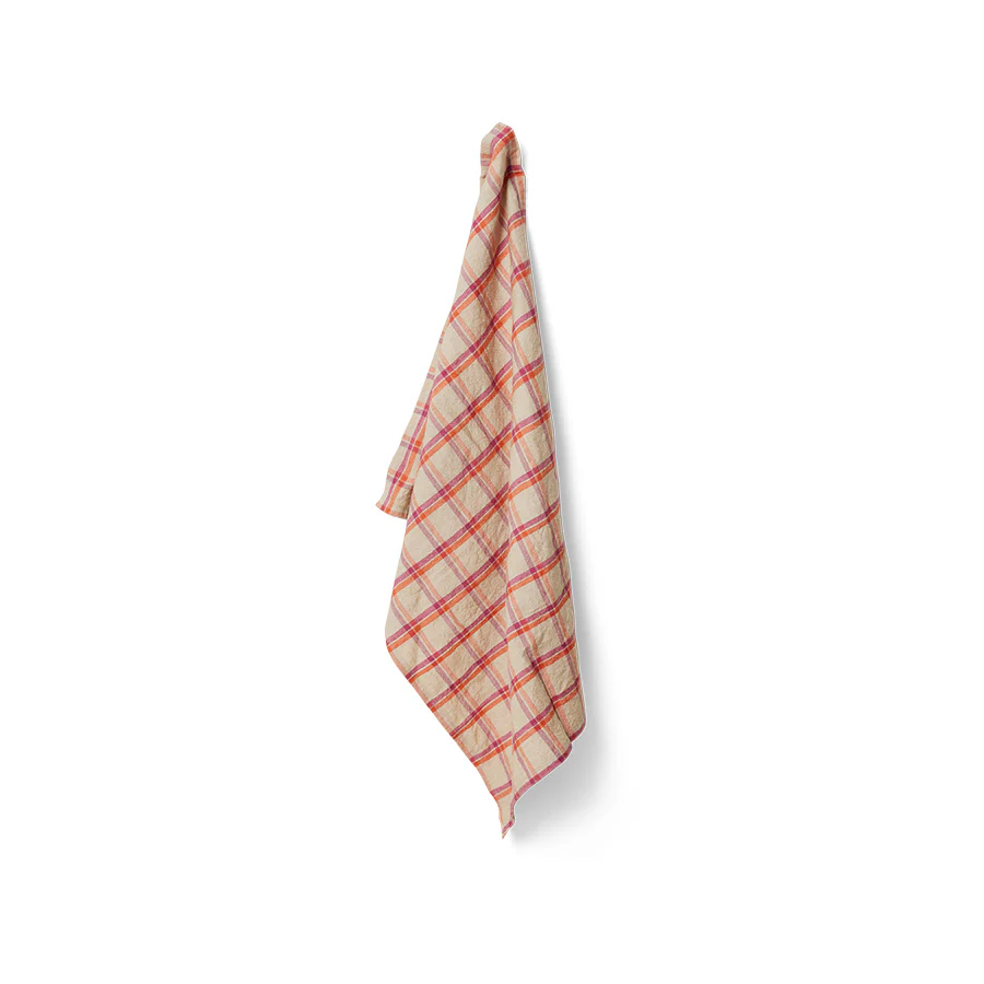 Vida Striped Tea Towel Strawberry/Cream 50cm x 70cm - Image 5