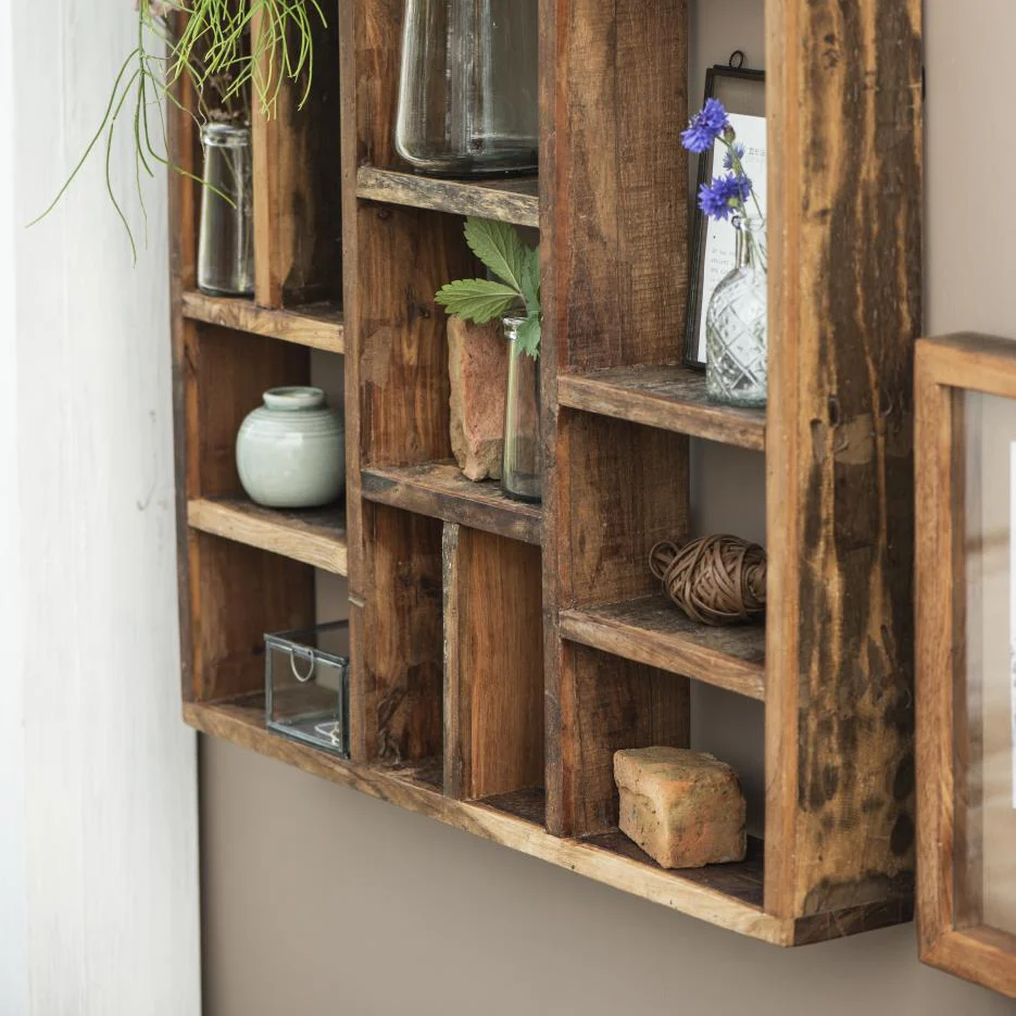 Wall shelf w/different kinds of rooms UNIQUE can hang horizontal and vertical - Image 3