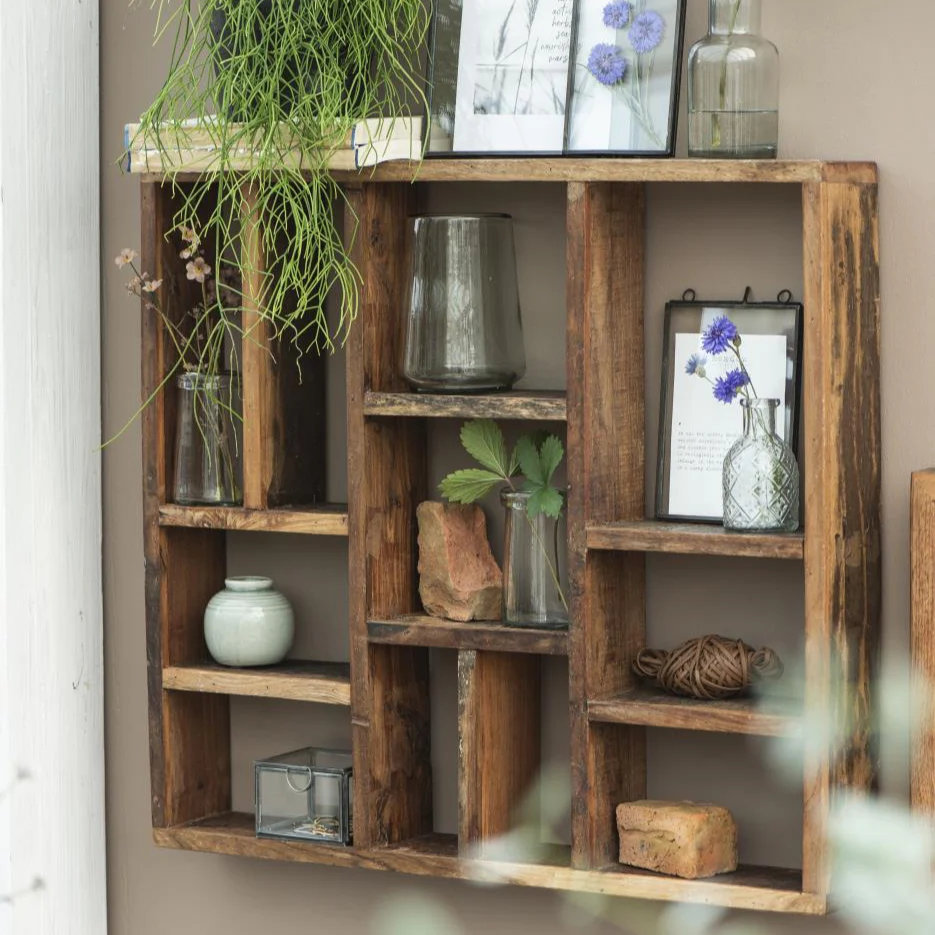 Wall shelf w/different kinds of rooms UNIQUE can hang horizontal and vertical - Image 8
