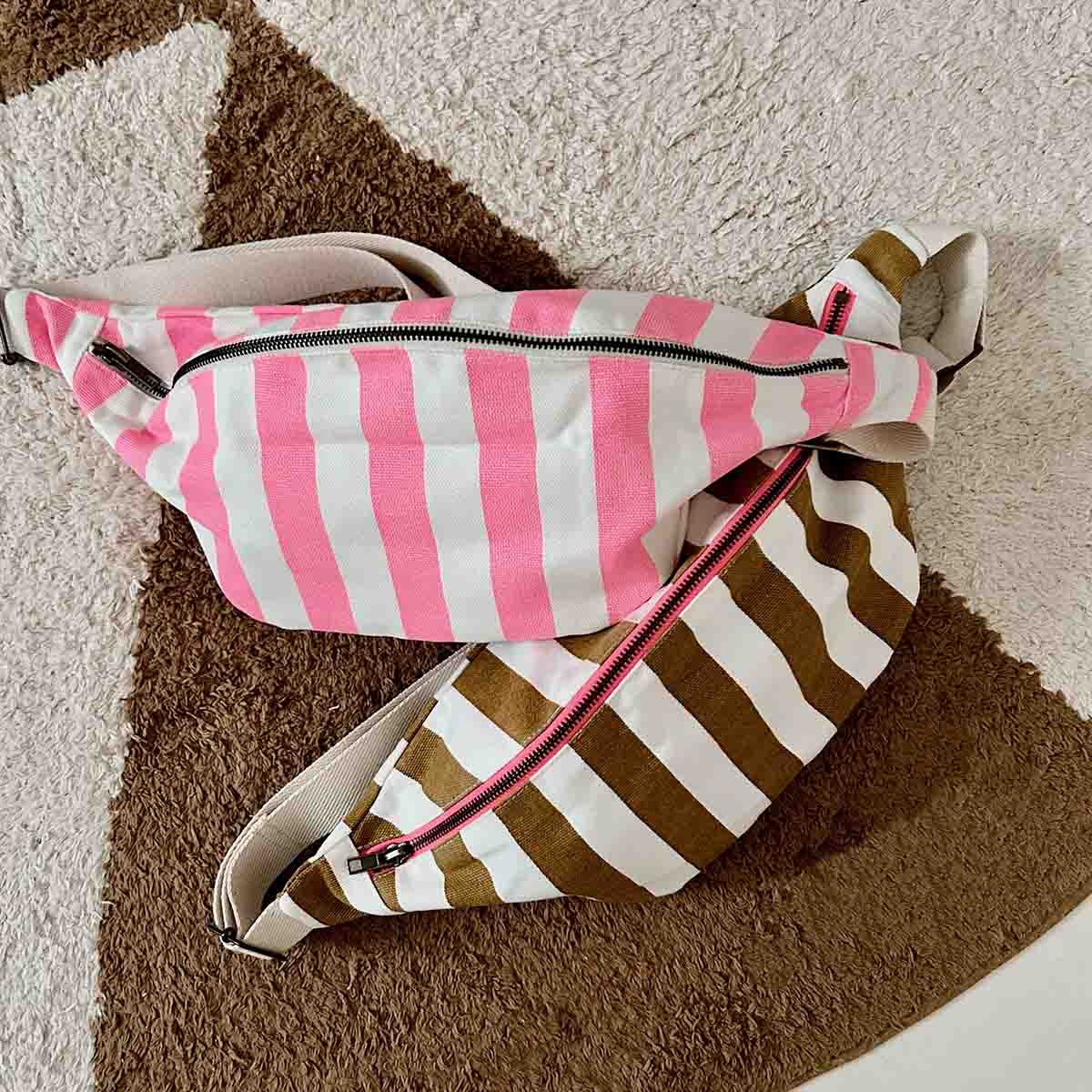WOMEN BUM BAG STRIPES CARAMEL: TOFFEE / SCRATCH - Image 5