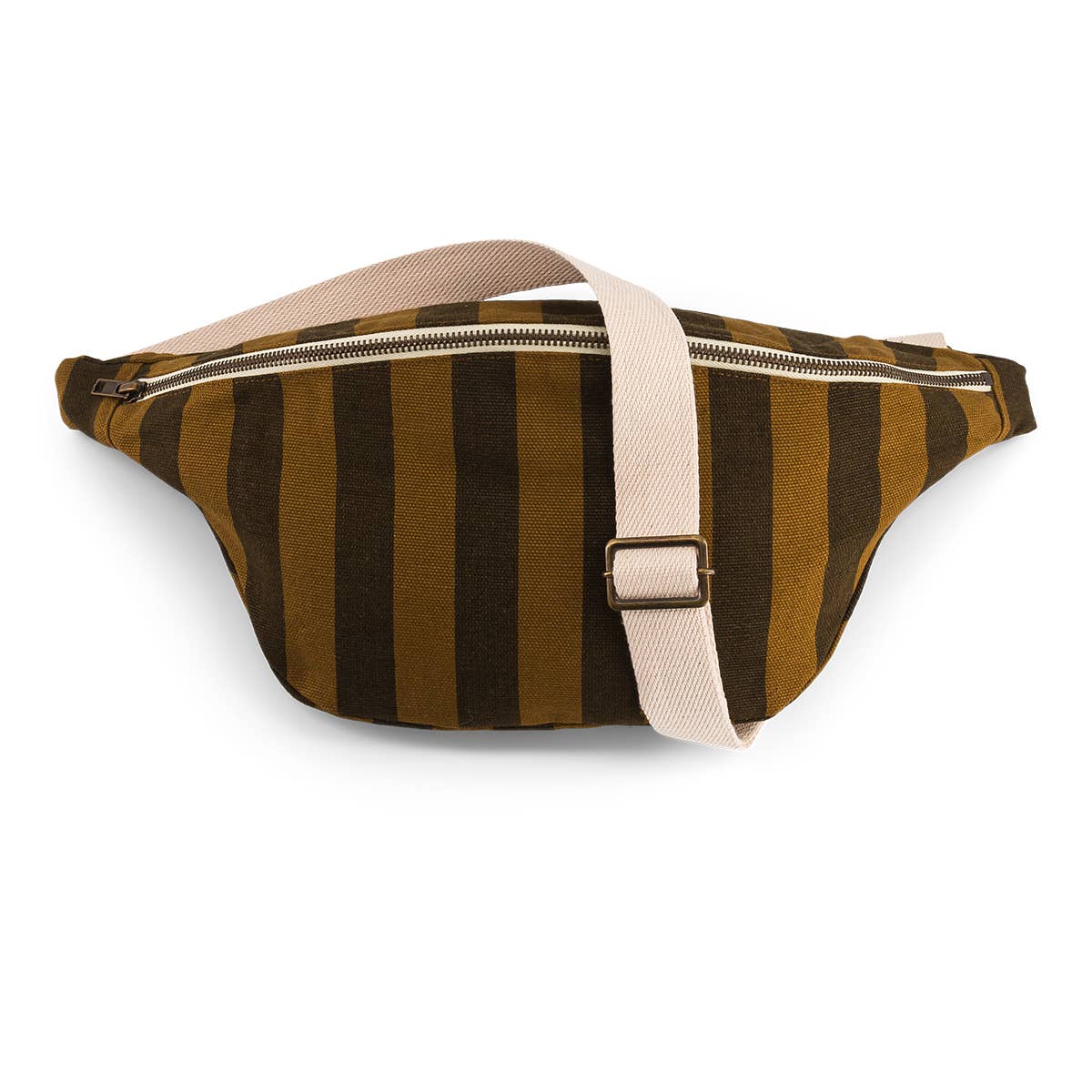 WOMEN BUM BAG STRIPES CUMIN AND BLACK: CUMIN / SCRATCH - Image 4